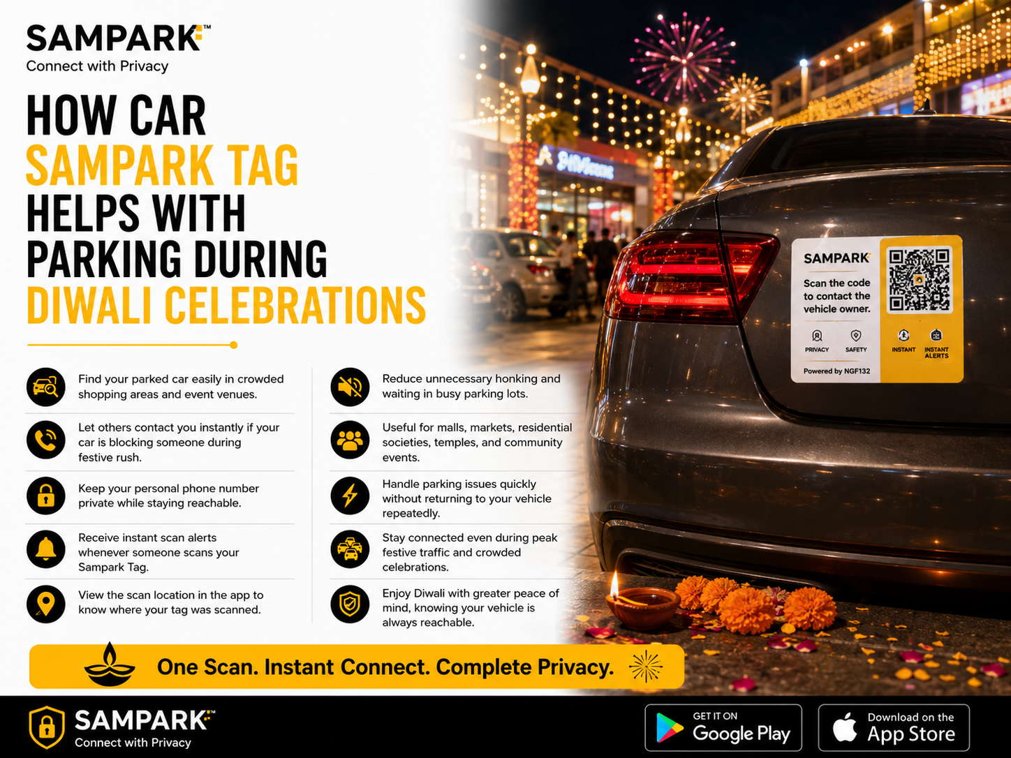 How Car Sampark Tag Helps With Parking During Diwali Celebrations