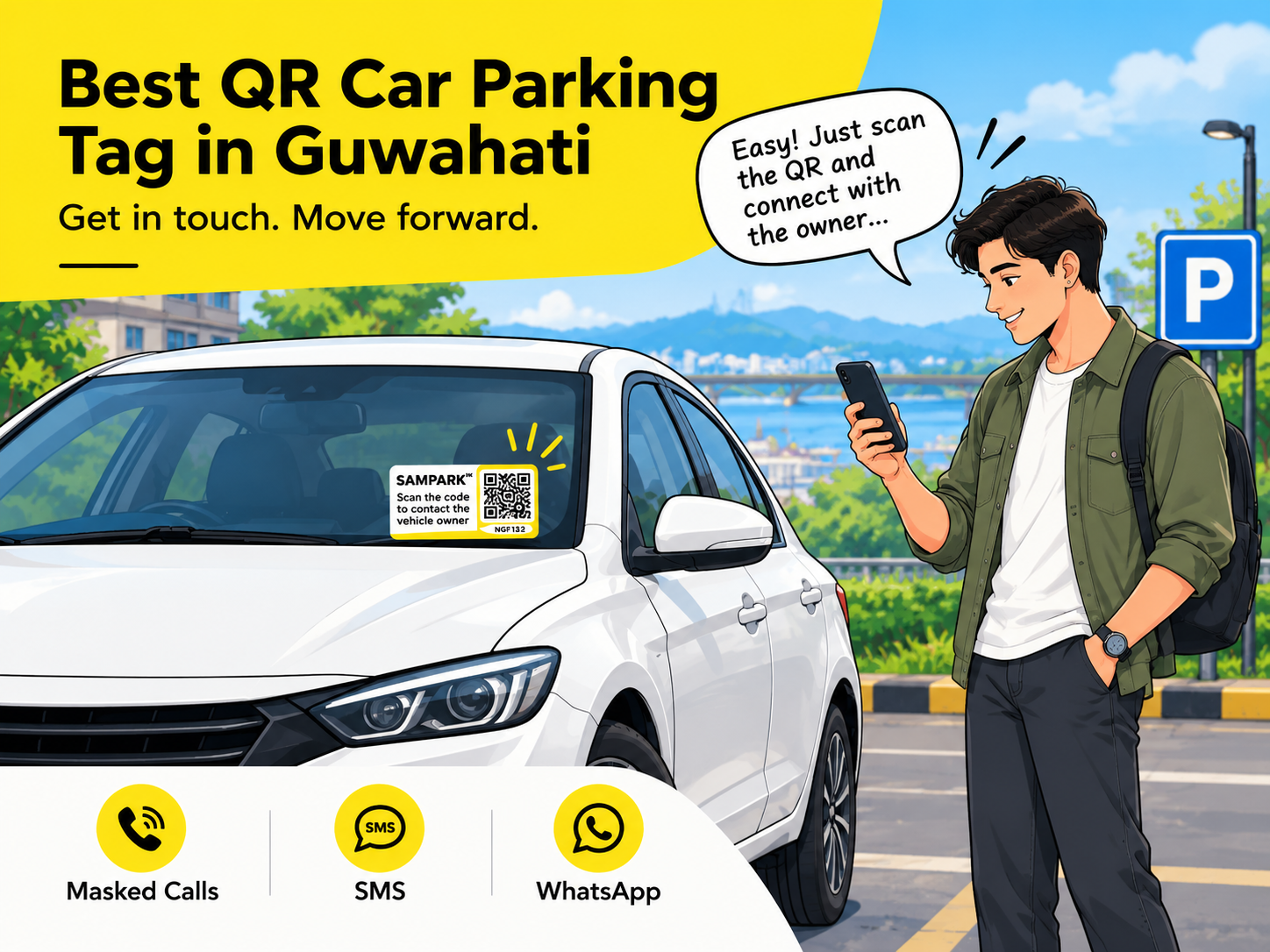 Best Qr Car Parking Tag In guwahati